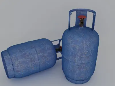 Gas Cylinder 3D model 3