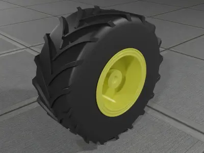 Heavy duty wheel Free 3D model