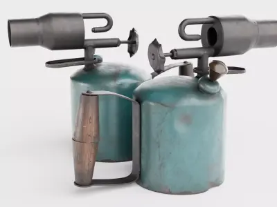 Gasoline Blowtorch Low-poly 3D model