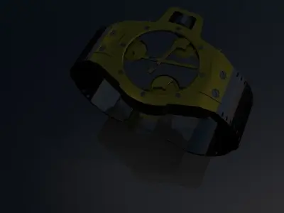  3D Mechanical Watch Low-poly 3D model