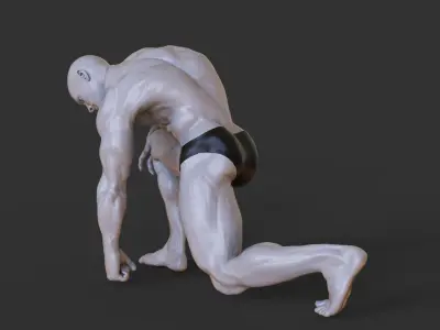 Bodybuilder Pose 3D print model 6