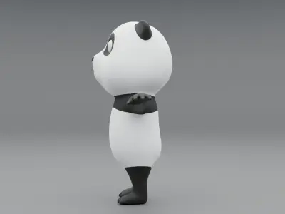 3D Panda Cartoon 3D model