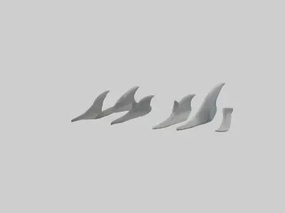 Shark Fins Model 3D model