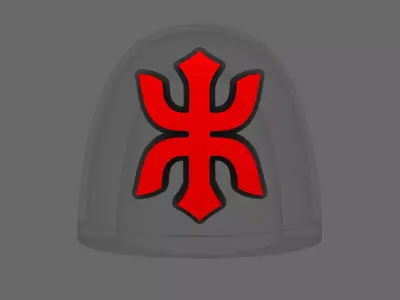 Red Ronin Chapter V10K Shoulder Symbols 3D print model