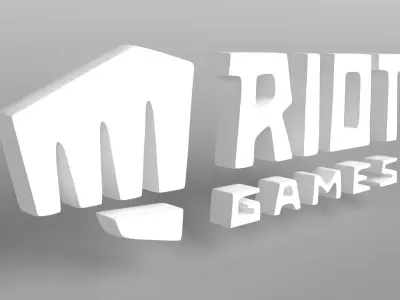 Riot Logo 001 Free low-poly 3D model
