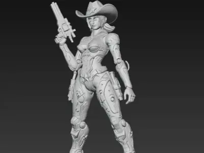 Galaxy Rangers Cowgirl Free 3D print model