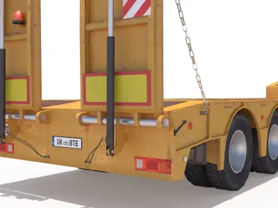 Platform Trailer Low-poly 3D model