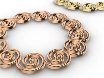 spiral earrings stl verified 3D print model