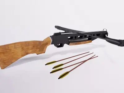 Bow Gun Crossbow Low-poly 3D model