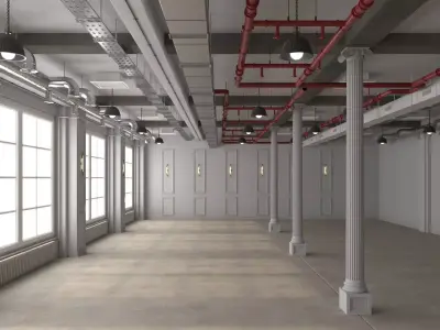 Loft Office interior 19 3D model