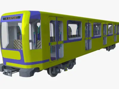 Metro train 3D model