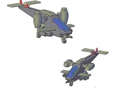 SPACE HELICOPTER - COBRA SP 2 3D print model