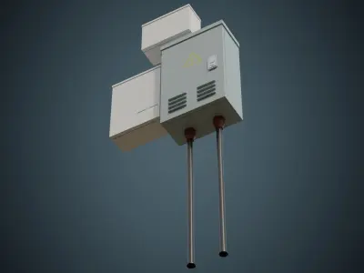 Utility Box 3A  Low-poly 3D model