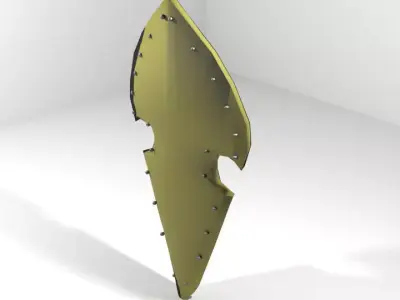Personal Armor Shield - Medieval Elven 3D model