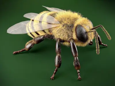 Bee 3DSMax Low-poly 3D model