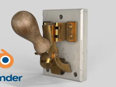 Industrial Power Switch Low-poly 3D model shop