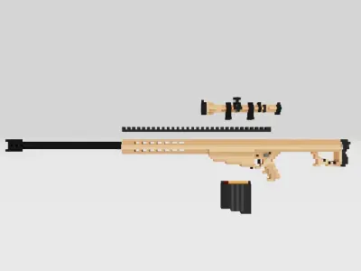BARRETT M82 voxel 3D model