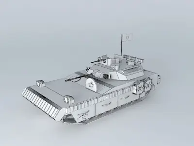 KAMF-D0610 military tank in camouflage 3D model