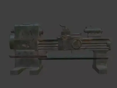 VintageLatheMachine3DModel 3D model