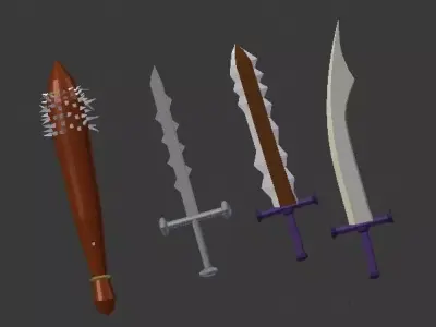 Blender 3D Sword Pack Free 3D model