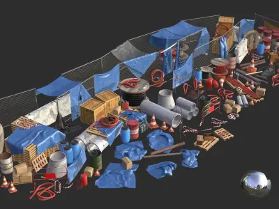 Construction Site Collection 3D Model Pack