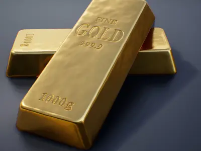 Gold Bullion PBR Game-Ready Low-poly 3D model