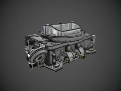 Carter carburetor Low-poly 3D model