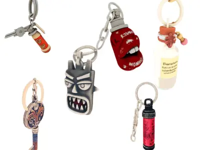keychains varios Low-poly 3D model