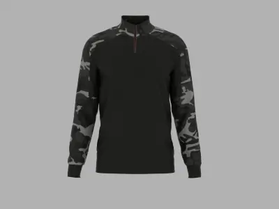 Military T-shirt Low-poly 3D model