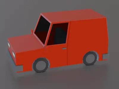 Van Car Free low-poly 3D model purchase