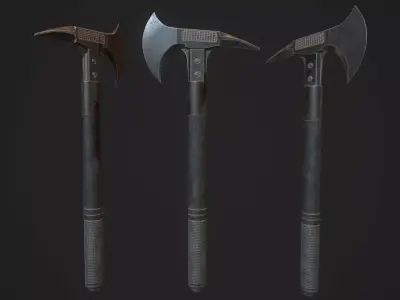 Modern Axe 02 Low-poly 3D model