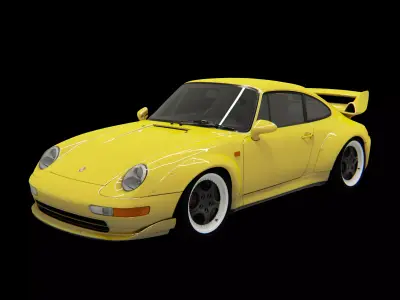 Porsche 911 GT2 993 1995 Low-poly 3D model