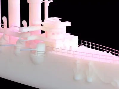 Warship Cruiser Aurora 3D print model