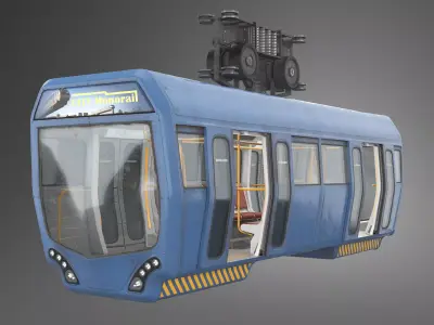 Monorail Carriage PBR 3D model