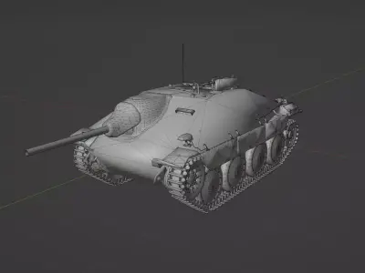 Hetzer Low-poly 3D model