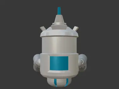 AA  Sci-Fi Combat Drone with Rigged Armature 3D model