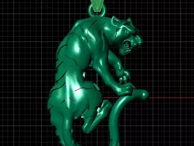 panther necklace 3D print model
