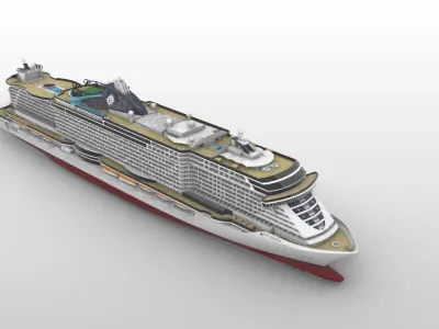 MSC Seaside cruise ship printable scale model 3D print model