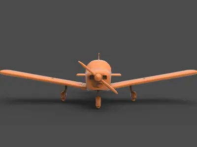Airplane T orange 3D print model