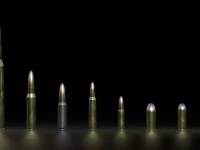 AAA Ammunition Pack - exact measurements - PBR - low-poly Low-poly 3D model