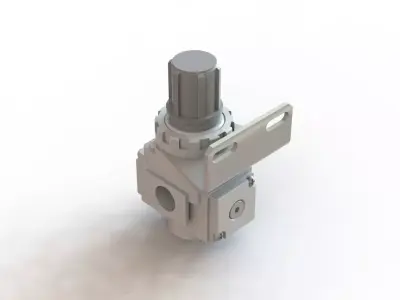 Regulador de Fluxo SMC AR20 F02B Y B Flow Regulator 3D model