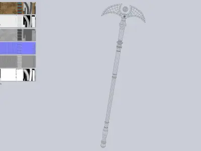 Anubis weapon Low-poly 3D model