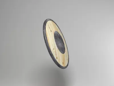 Simple Wooden Shield 3D model
