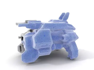Futuristic Combat Vehicle model pack Low-poly 3D model