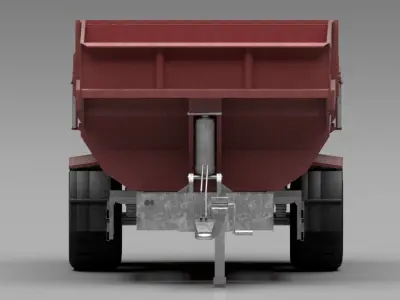 Simple Trailer Low-poly 3D model