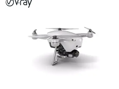 Hovering Reconnaissance Drone Spherical Chassis Model Pack Low-poly 3D model