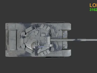 Asset - Army - Tank - T90 Low-poly 3D model