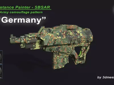 Germany - Army Camouflage Pattern - SBSAR Material 3D model