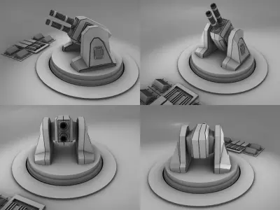gun 3d futuristic weapon 3D model