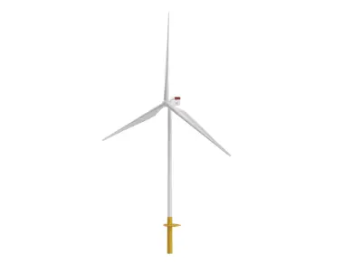 Wind Turbine Offshore MW Windmill 3D model